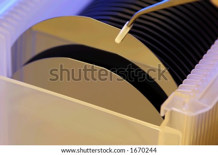 Silicon wafers prepared for chip production