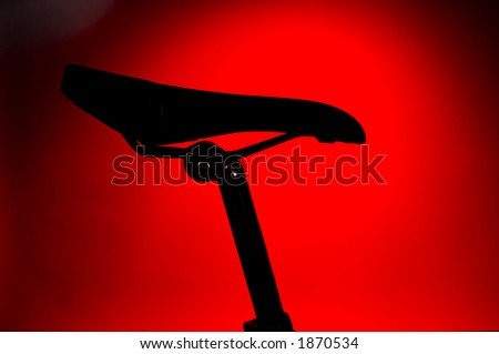 Road Bike Bicycle seat against red background - saddle