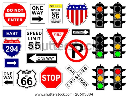 Road and highway signs
