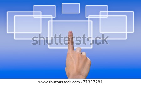 the hand on  several button