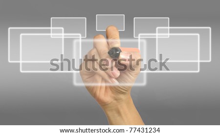 the hand writing on  several button