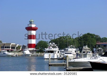 Hilton Head Island South Carolina with it's famous Harbour Town lighthouse.