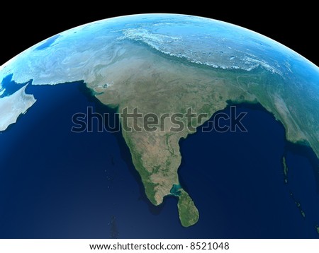 India As Seen From Space Stock Photo 8521048 : Shutterstock