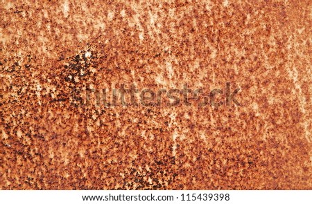 Rusty Metal abstract background texture, showing fine rust corrosion detail; sheet metal auto body fender quarter panel