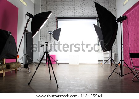 interior of a modern photo studio