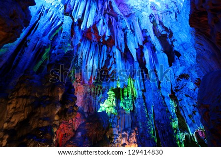 Reed Flute Caves in Guilin, China