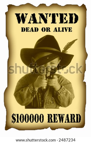 antique page - wanted dead or alive