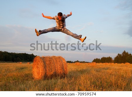 The young man in a jump