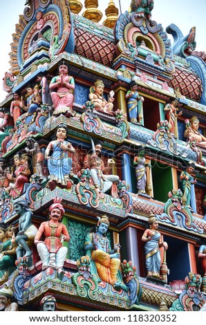 SINGAPORE, SINGAPORE NOVEMBER 10: Picture of Sri Mariamman Temple two days before Devali festival on 10 November 2012 in Singapore.