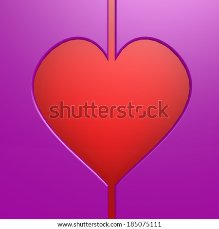 Red purple heart