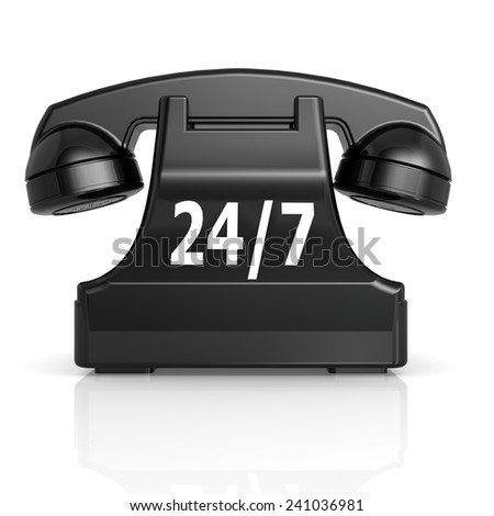Black 247 phone image with hi-res rendered artwork that could be used for any graphic design.