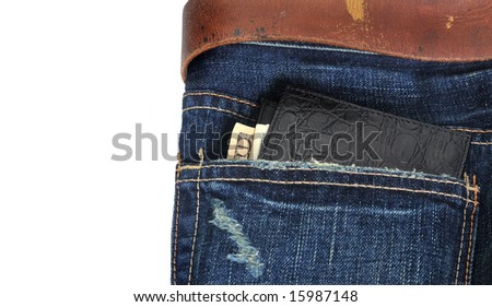 Wallet In The Back Pocket Of Mens Jeansd Stock Photo 15987148 ...