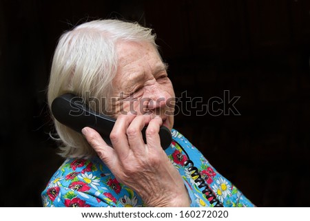 Senior woman portrait of a 88 year old lady