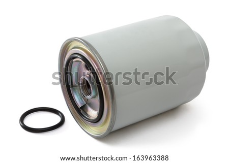 fuel filter for diesel engine isolated on white background
