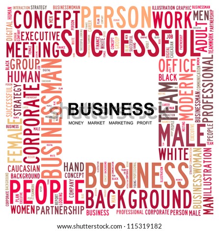 BUSINESS. Word collage on white background.