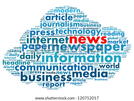 News in word collage