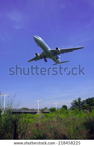 KUALA LUMPUR INTERNATIONAL AIRPORT (KLIA), SEPANG, MALAYSIA - JULY 19: Airbus A330 Cathay Pacific lands at KLIA airport on July 19, 2014 in KLIA, Sepang, Malaysia.
