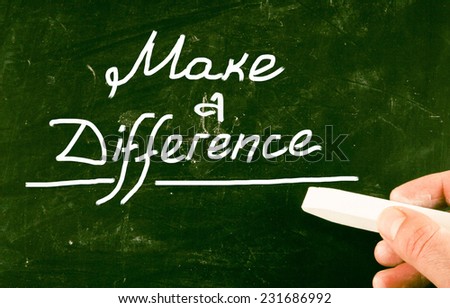 make a difference concept