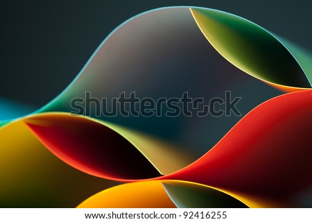 Similar – Image, Stock Photo Curved paper sheets. Colorful papers. Pages with a folded corner