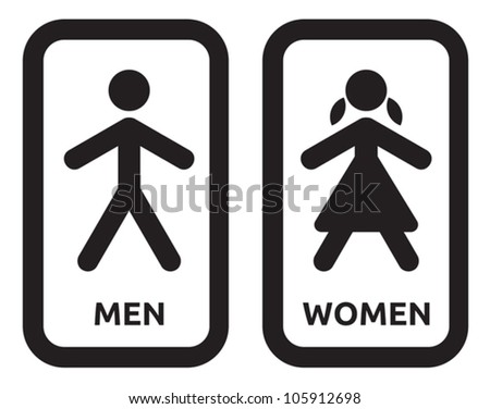 Man And Women Sign Vector - 105912698 : Shutterstock