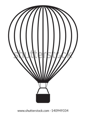 air balloon isolated on white