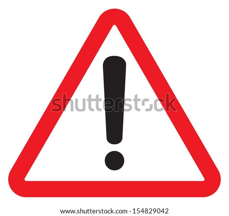 Attention sign with exclamation mark symbol