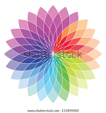 Flower shape color wheel