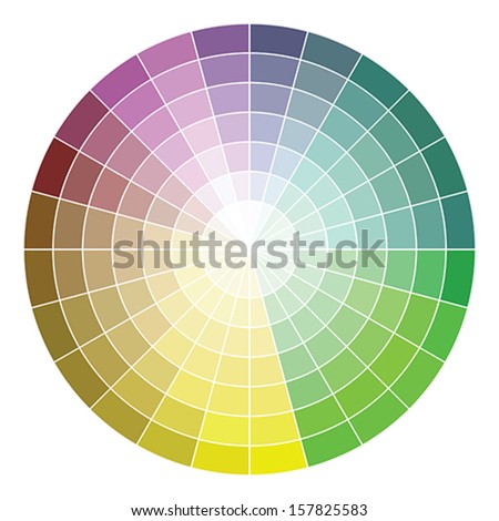 Flower shape color wheel