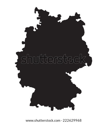 Germany Map Stock Vector 222629968 : Shutterstock