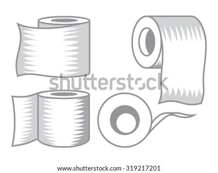 Toilet paper vector icon