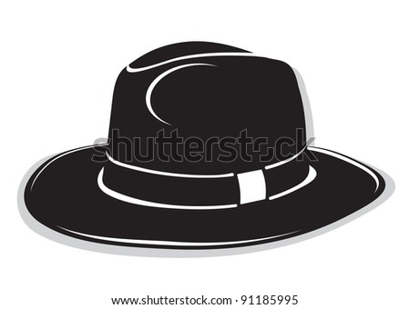 Gangster Black Hat. Vector Format Is Also Available In My Gallery ...