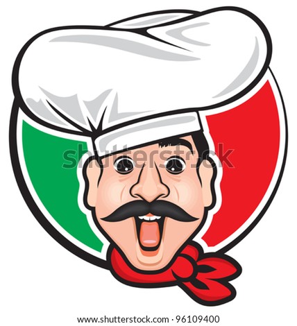 Italian Chef Stock Vector Illustration 96109400 : Shutterstock