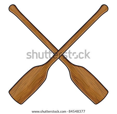 wooden canoe paddle