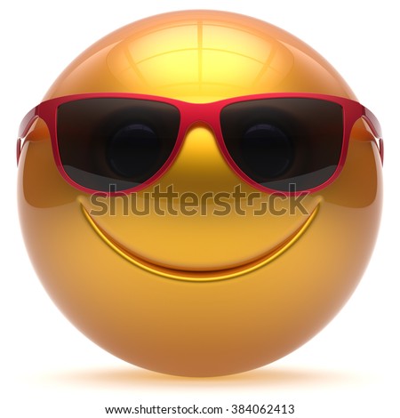 Smiley Cartoon Face Head Ball Cheerful Sphere Emoticon Smile Happy ...