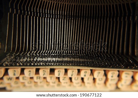 old typing machine background