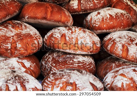 fresh czech bread as natural food background