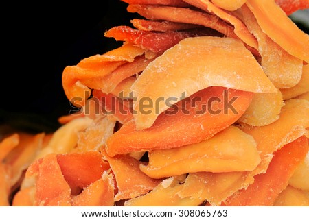 dried mango fruit as natural food background