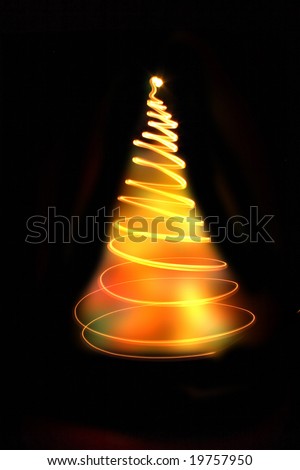 Xmas Tree Lights On The Black Background Xmas Tree Lights On The Black Background