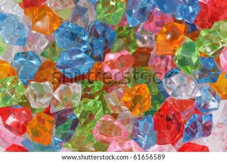 color plastic diamonds