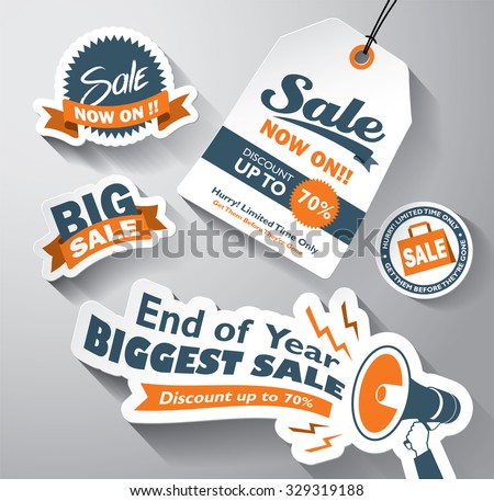 Set of sale design elements