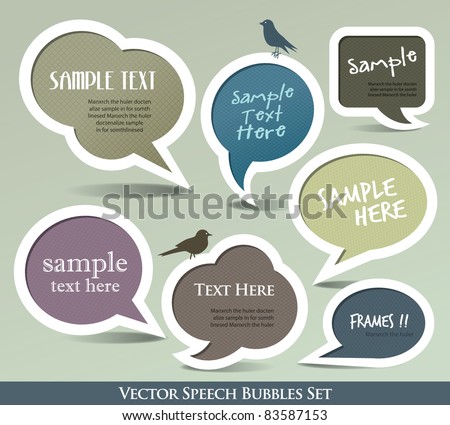 speech bubbles set