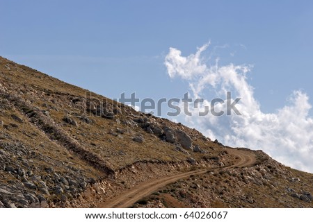 Sky, clouds, mountain and the road to heaven