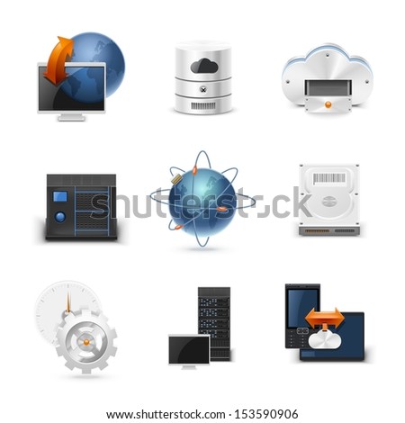 networking vector icon set