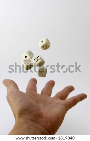 Dices in hand