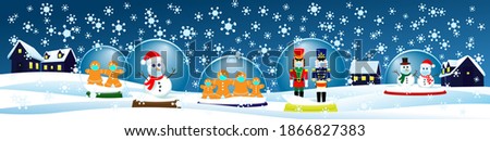 Similar – Image, Stock Photo Molecule Man in Winter with Spree