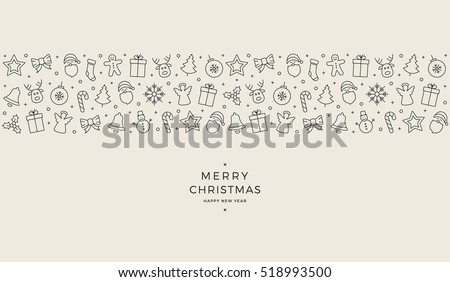christmas element icons banner background Stock foto © 