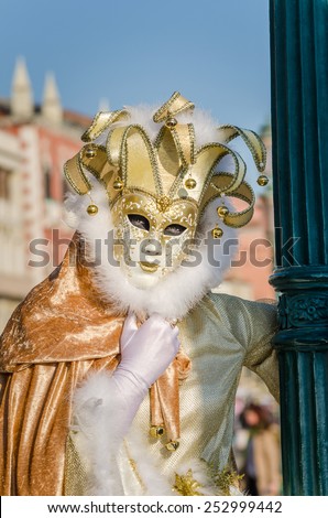 Woman in Costume at Carnival of Venice