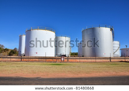 Oil Tanks and Blue Sky