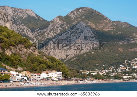 Coastal mountain landscape in Sutomore, Montenegro