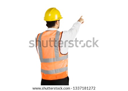 Similar – Image, Stock Photo Faceless male foreman using equipment at workshop